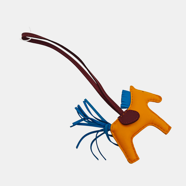 Leather Bag Charm Yellow