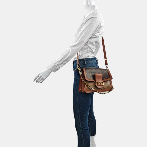 DAUPHINE MM Monogram Coated Canvas Brown