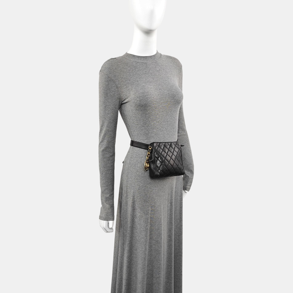 Quilted Calfskin Clutch Black