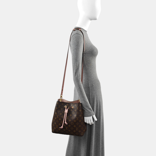 NÉONOÉ MM Monogram Coated Canvas Brown
