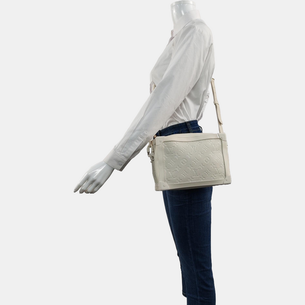 SOFT TRUNK Monogram Calfskin White