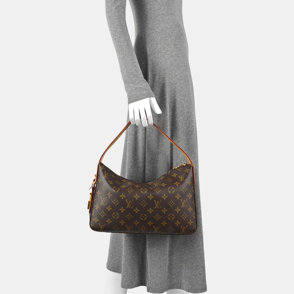 Monogram Coated Canvas Top Handle Bag Brown