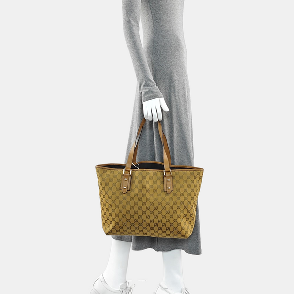 Monogram Canvas Tote Bag Yellow