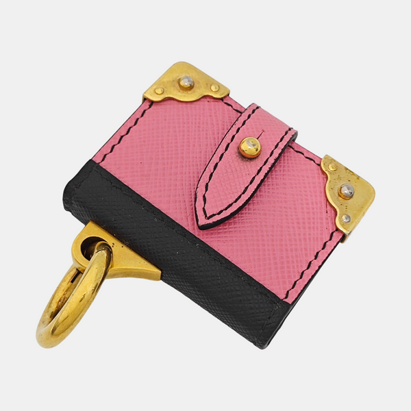 Leather Bag Charm Red