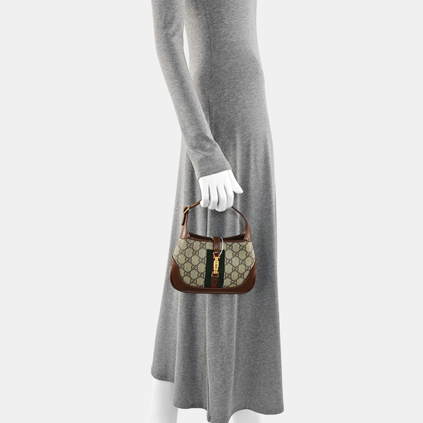 Jackie 1961 Mini Monogram Coated Canvas Beige
