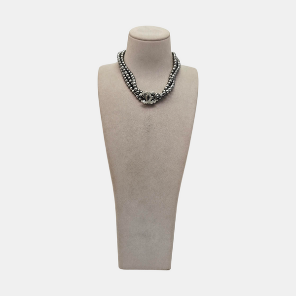 Faux Pearl Gray Necklace