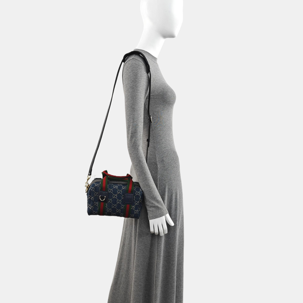 Ophidia Mini Monogram Denim Blue