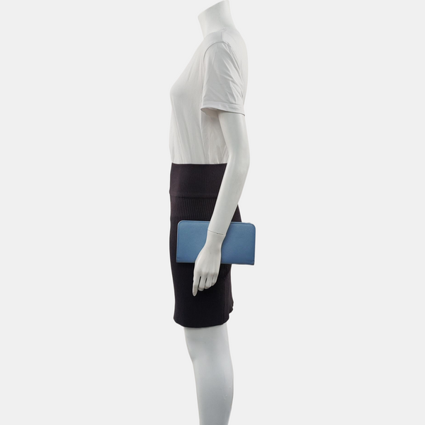 Saffiano Calfskin Wallet Blue