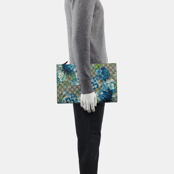 GG Blooms Coated Canvas Black
