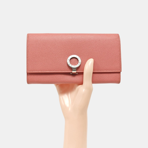 BVLGARI Calfskin Pink Wallet