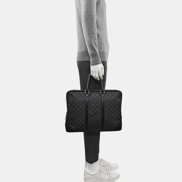 PORTE-DOCUMENTS Damier Graphite Coated Canvas Black
