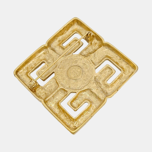 4G Logo Metal Gold Brooch