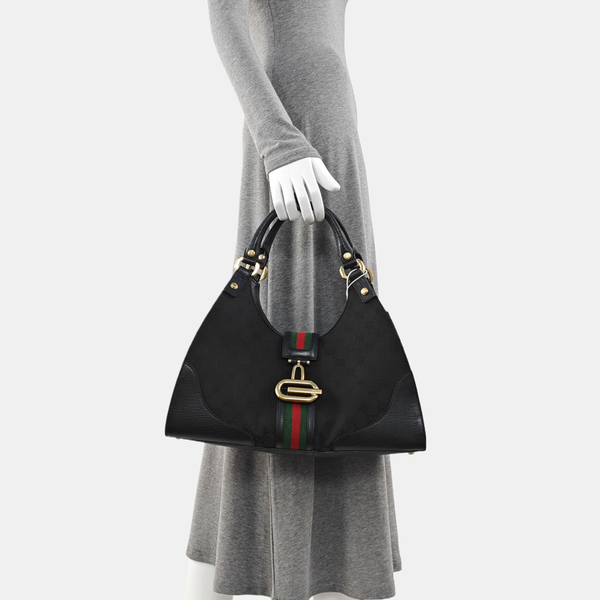 Monogram Canvas Top Handle Bag Black