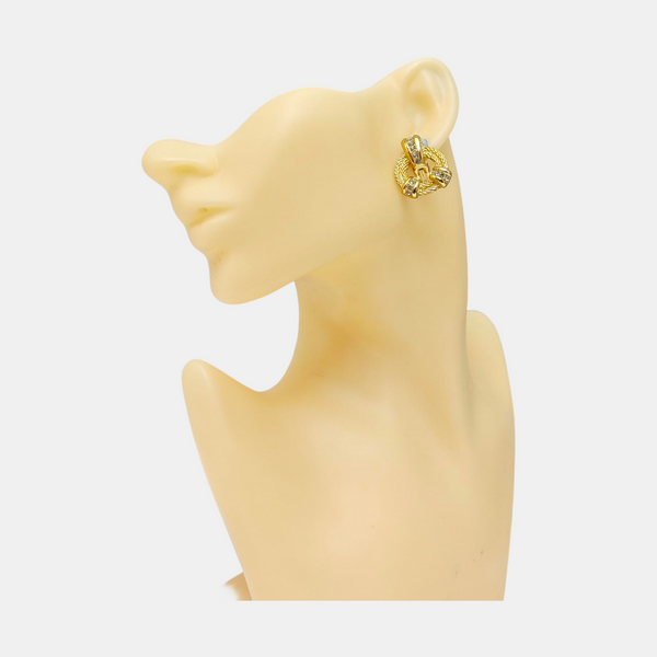 Metal Gold Clip On Earrings