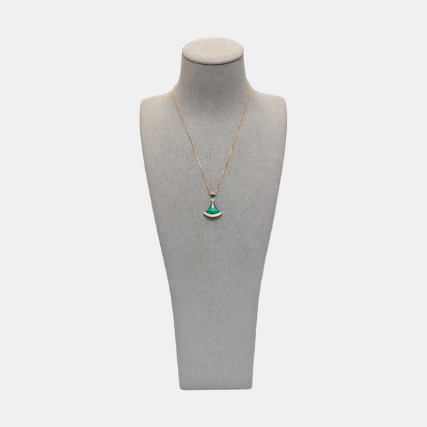 DIVAS' DREAM 18k Rose Gold Green Necklace