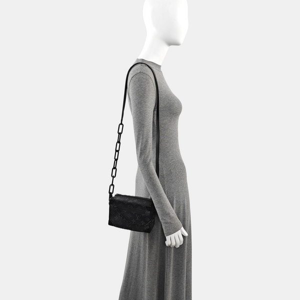 SOFT TRUNK Mini Monogram Coated Canvas Black