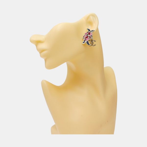 Metal Multicolor Stud Earrings