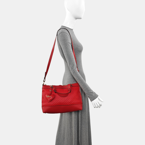 Monogram Calfskin Tote Bag Red