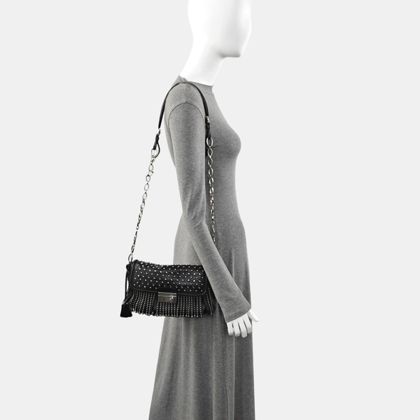 Calfskin Shoulder Bag Black