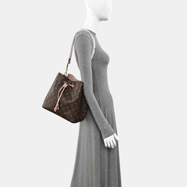 NÉONOÉ MM Monogram Coated Canvas Brown