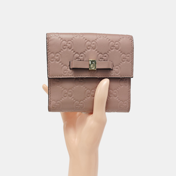 Monogram Calfskin Wallet Pink