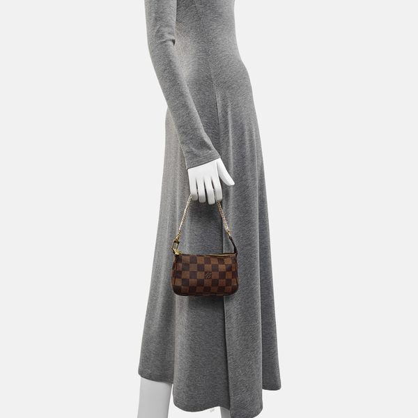 ACCESSOIRES Mini Damier Ebene Coated Canvas Brown