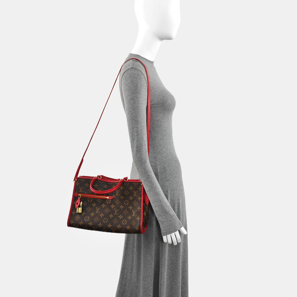 POPINCOURT PM Monogram Coated Canvas Brown