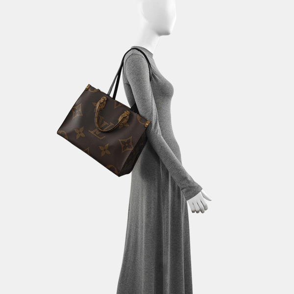 ONTHEGO MM Monogram Coated Canvas Brown