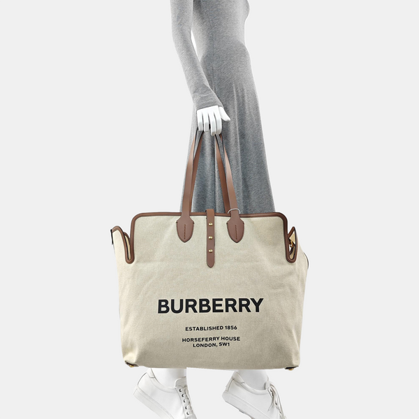 The Belt Large Canvas Beige