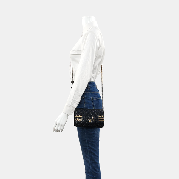 WOC Quilted Lambskin Black