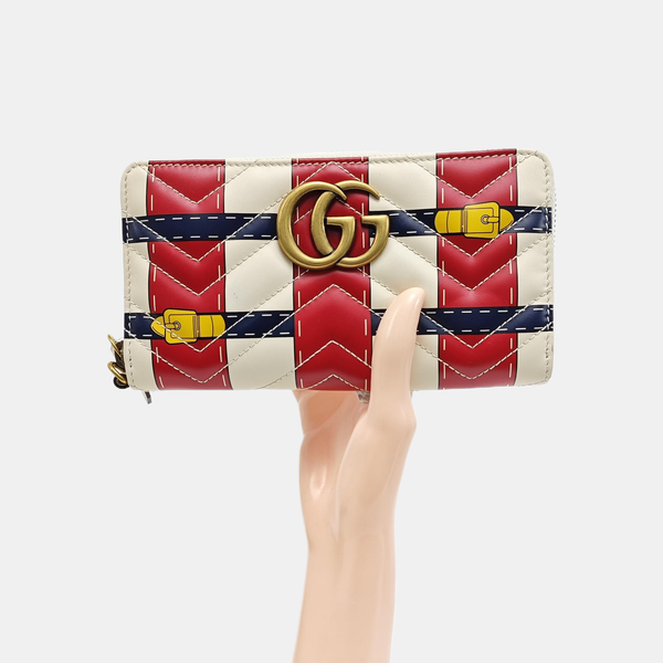 Quilted Calfskin Wallet White
