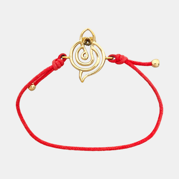 Oui Fabric Red Bracelet