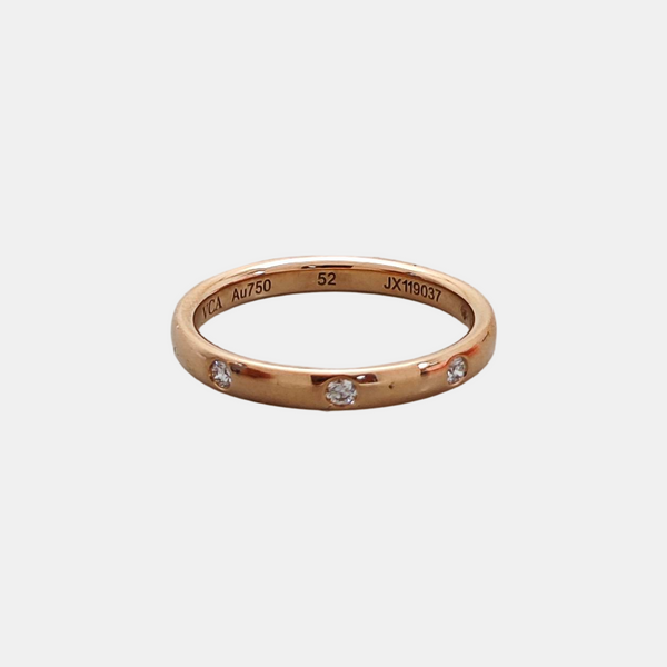 Tendrement Etoiles 18k Rose Gold Ring EU 52