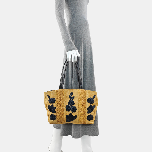 Straw Tote Bag Brown