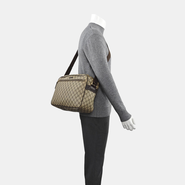 Monogram Coated Canvas Shoulder Bag Brown