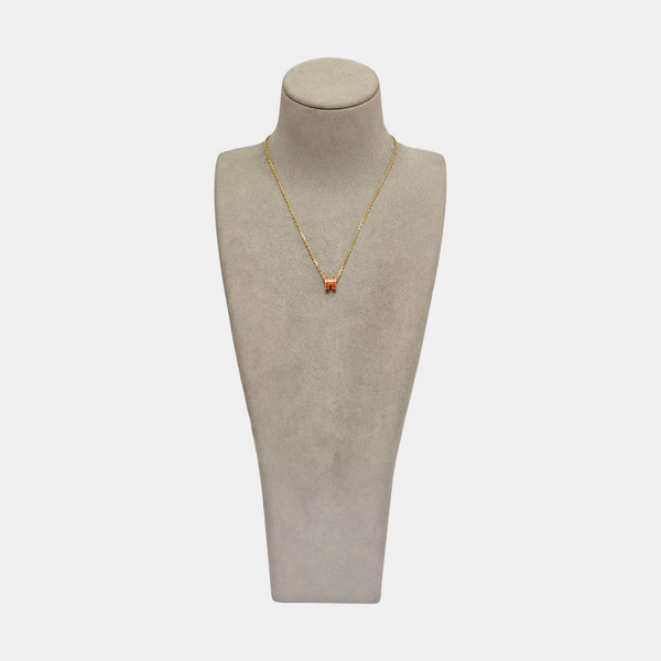 Pop H Metal Rose Gold Necklace