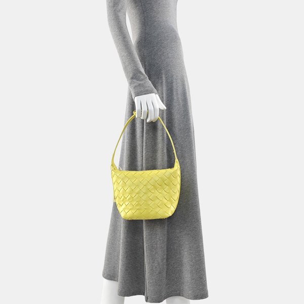 Lambskin Top Handle Bag Yellow