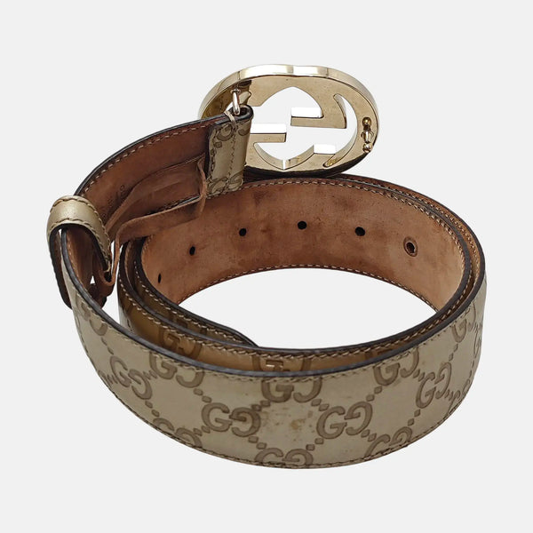 Leather Belt Gold
