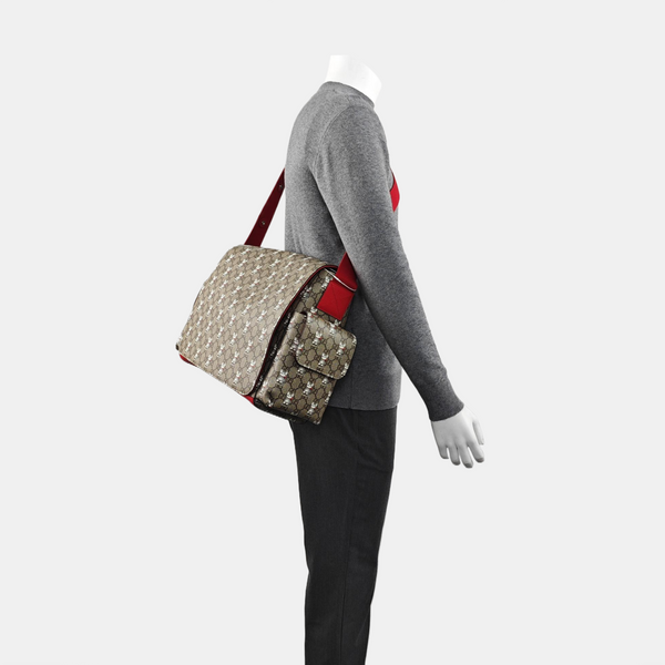 GG Supreme Medium Monogram Coated Canvas Brown