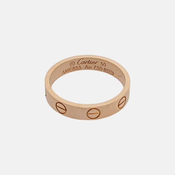 Anillo LOVE oro rosa de 18 quilates Talla EU 50