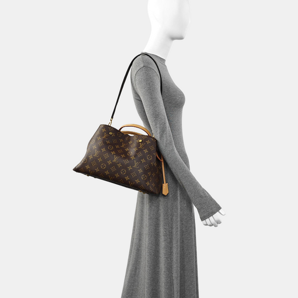 MONTAIGNE GM Monogram Coated Canvas Brown