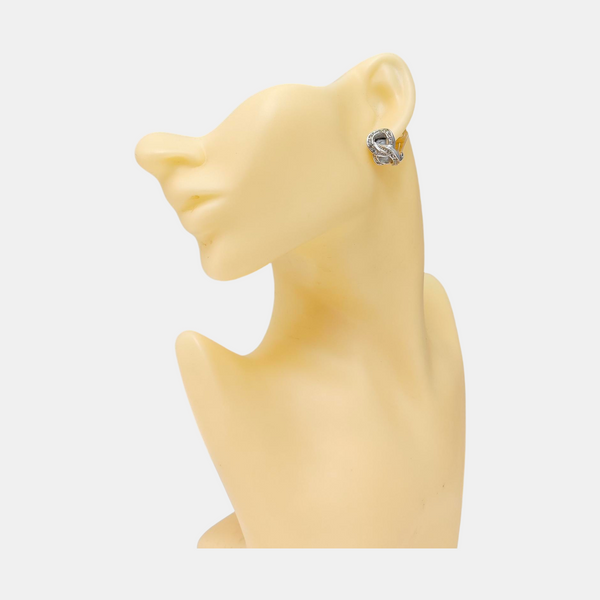 Metal Silver Clip On Earrings