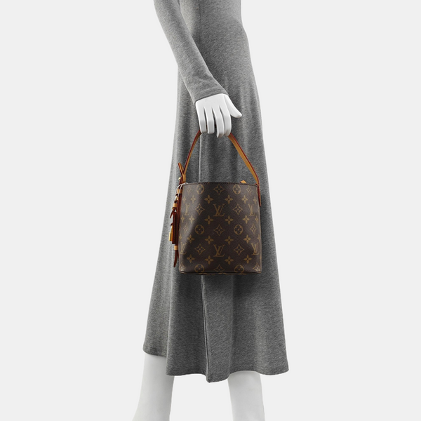 ALL IN BB Monogram Coated Canvas Brown