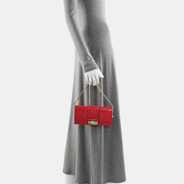 Miss Dior Cannage Patent Leather Red