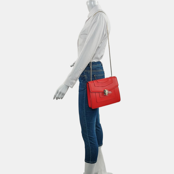 SERPENTI FOREVER Medium Calfskin Red
