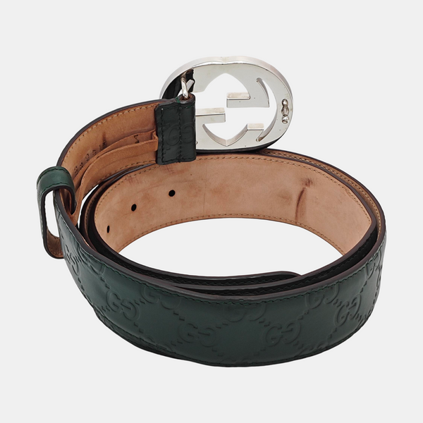 Leather Belt Green