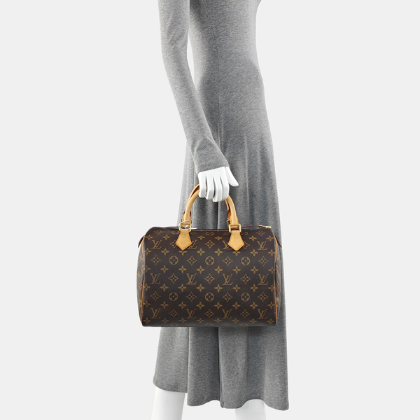 SPEEDY 30 Monogram Coated Canvas Brown