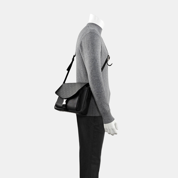 TAIGARAMA Monogram Coated Canvas Black