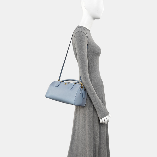 Saffiano Calfskin Shoulder Bag Blue