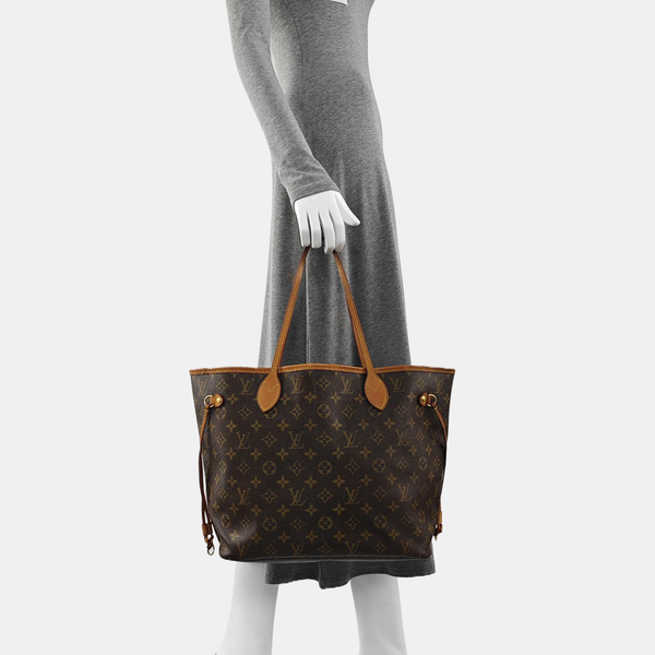 NEVERFULL MM Monogram Coated Canvas Brown